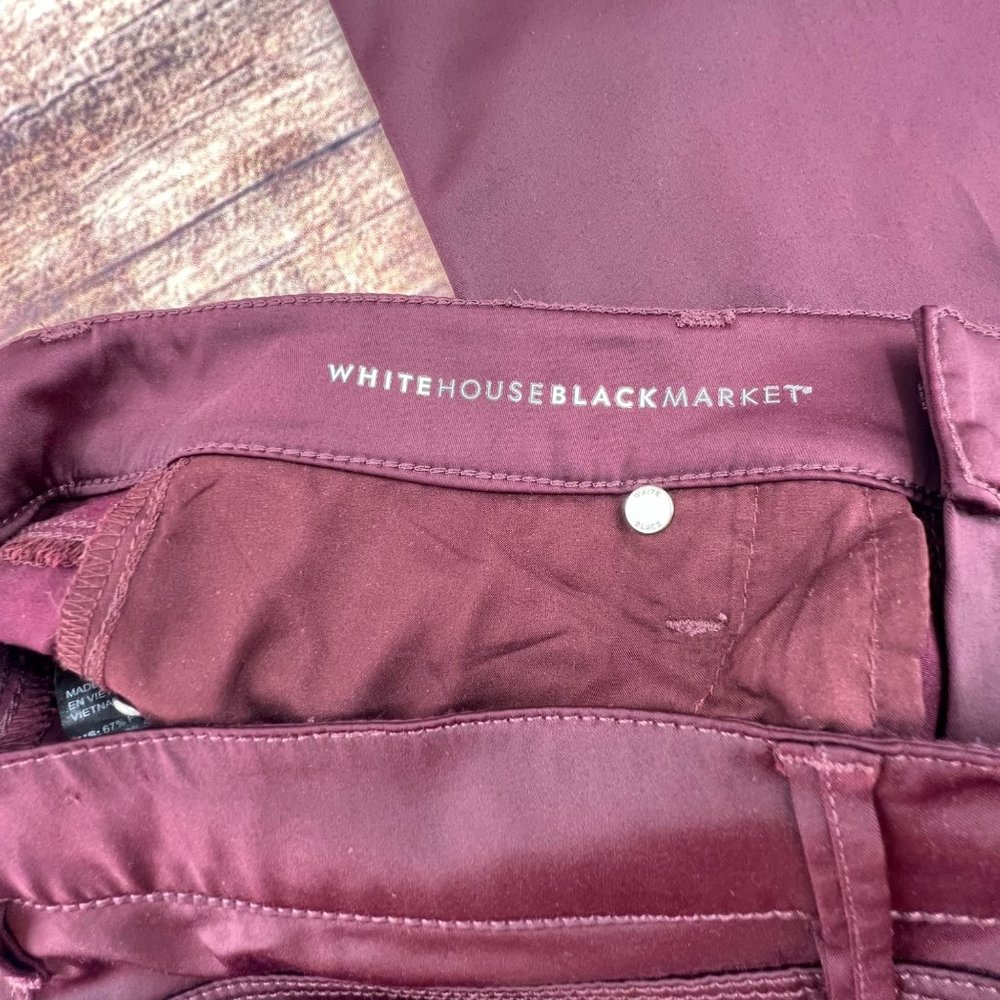 White House Black Market Burgundy Skinny Pants - Picture 4 of 10